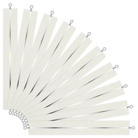 10 Pack Heat Sealer Replacement Strips For Impulse Sealers, shown in a fan layout, includes nylon cloth strips, fits most models.