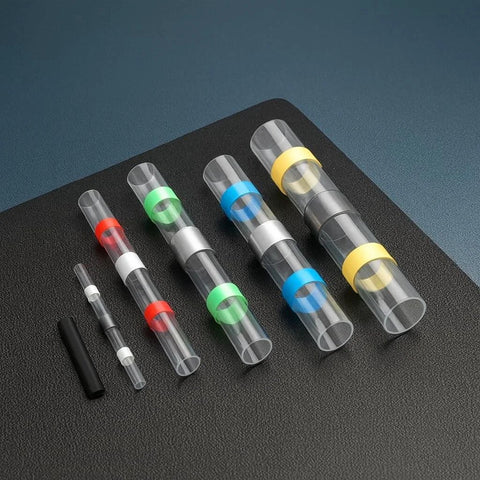 Color-coded wire ferrules from Super Handy 300 Piece Wire Ferrule Kit With Insulated Cord Pin End Terminals And Crimp Connectors.