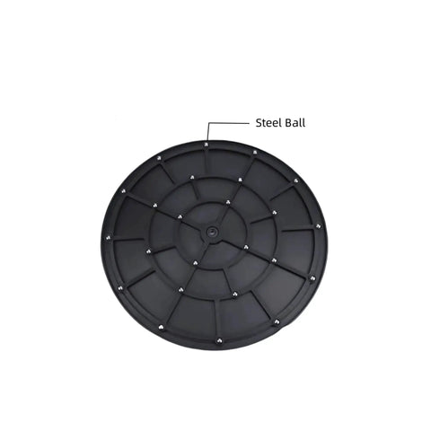Bottom view of 11.8 Inch Heavy Duty 360 Degree Rotating Swivel Stand With Steel Ball Bearings For Lazy Susan TV Monitor Supports 25 Kg