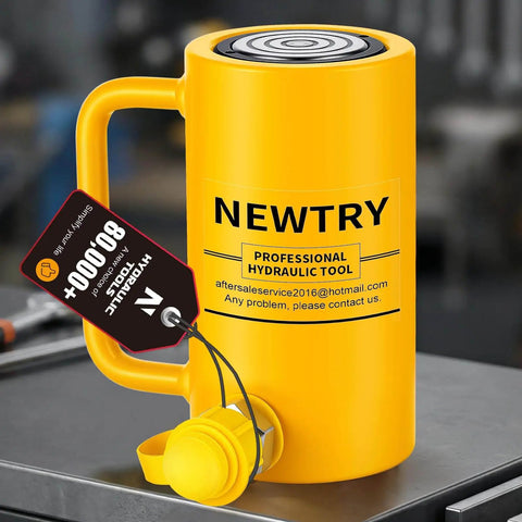 Heavy Duty 20 Ton Hydraulic Jack With 4 Inch Stroke Porta Power Ram on a workbench