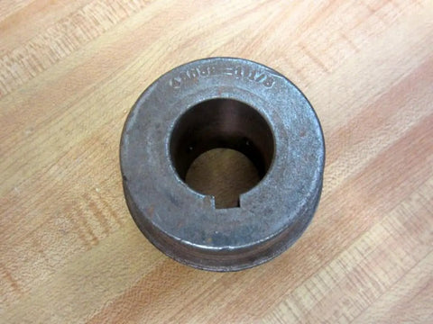 Front view of a Heavy Duty 4SHSB Hub Assembly with Keyway for One and One Eighth Inch Shafts Rexnord Brand on wooden surface