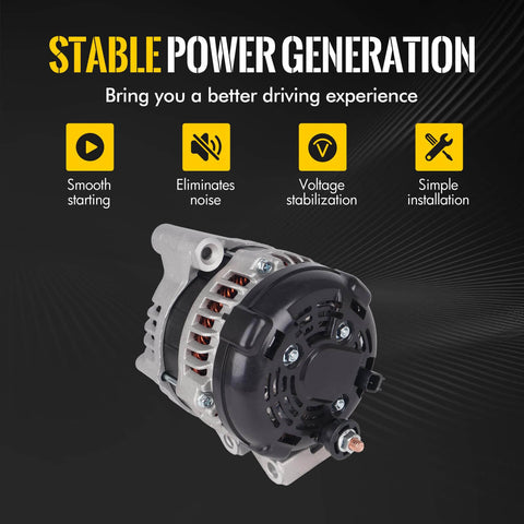 160A 12V Heavy Duty Alternator Replacement For Chrysler 200 2011 2014, Town And Country 2011 2016, Avenger 2011 2014, Grand Caravan 2011 2020