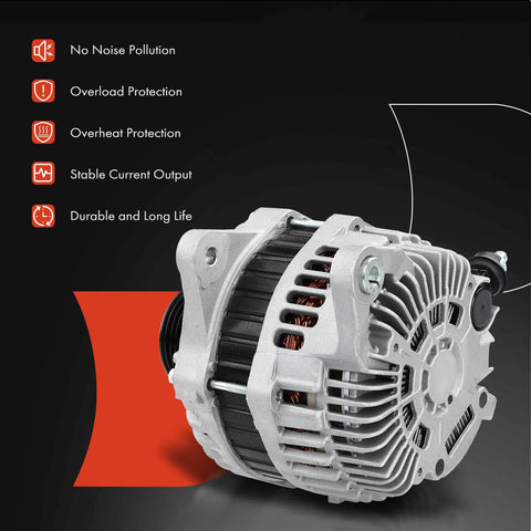 130 Amp 12V Heavy Duty Street-Ready Alternator for Subaru Legacy Outback Tribeca 2010 2014 with 6-Groove Pulley