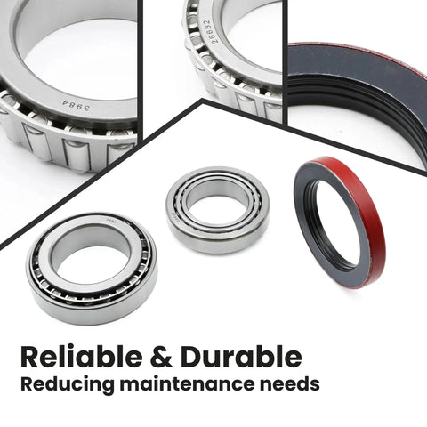 Heavy Duty Axle Bearing Kit for 12K Dexter 10-56 Seal Trailer Axle Replaces 8-214 8-216 9-28 with Premium Rubber Seal