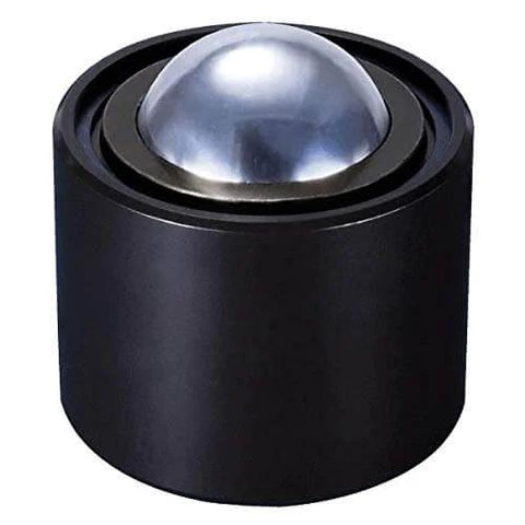 Plain Fit Heavy Duty Ball Transfer Unit with 1 Inch AISI 52100 Chrome Steel Ball 500 lb Load Low Friction User Serviceable Any Orientation