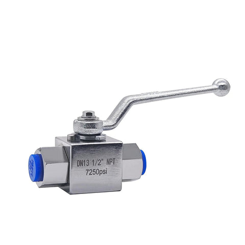 Beduan 1/2 in NPT high-pressure hydraulic ball valve with lever handle, 7250 psi