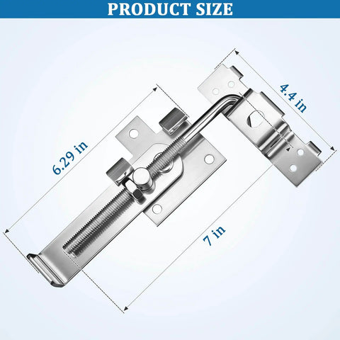 Secure, heavy duty barn door latch with cam style lock prevents unintended movement and forced entry, while a versatile 7 inch design fits barn and bi-parting doors for stable, smooth operation and enhanced security.