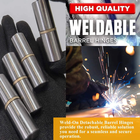 Barrel Gate Hinges 4 Pack 2 Inch By Five Eighth Inch Detachable Pin With Brass Washer Heavy Duty Up To 500 Lb For Gates