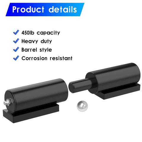 Heavy Duty 5 Inch Weld On Gate Hinges 2 Pack Black Iron Barrel Hinges 450 Lb Capacity For Swing Doors Trailers Ramps Driveway Gates