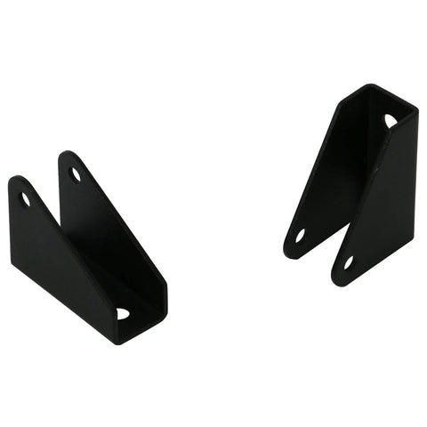 Black steel mounting brackets for linear actuator, pair with mounting holes