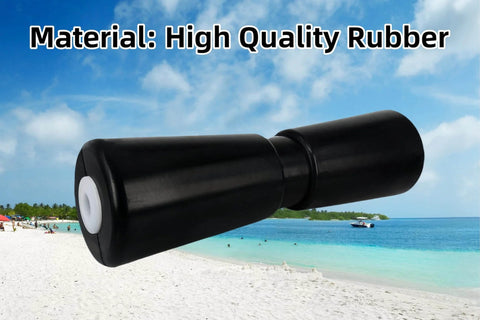 Heavy Duty Boat Trailer Roller, 4-3/5" 7-5/16" 9-1/4" 11-3/16" Rubber Boat Trailer Keel Roller Fits 5" 8" 10" 12" Wide Bracket, Black