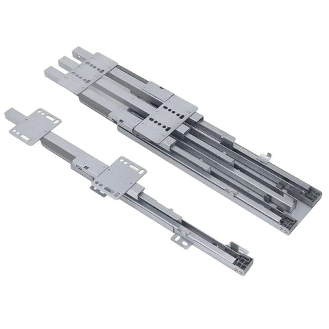 Bottom Mount Heavy Duty Drawer Slide with pull out function for kitchen cabinets and closets, top and bottom mount rail, metal construction