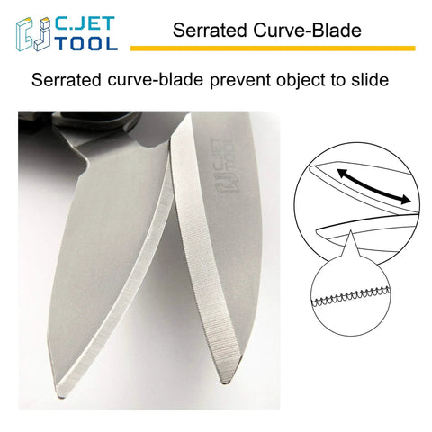 Heavy Duty 10 Inch Carpet Cutter And Multipurpose Cutting Tool with Serrated Curve Blade and Stainless Steel Construction