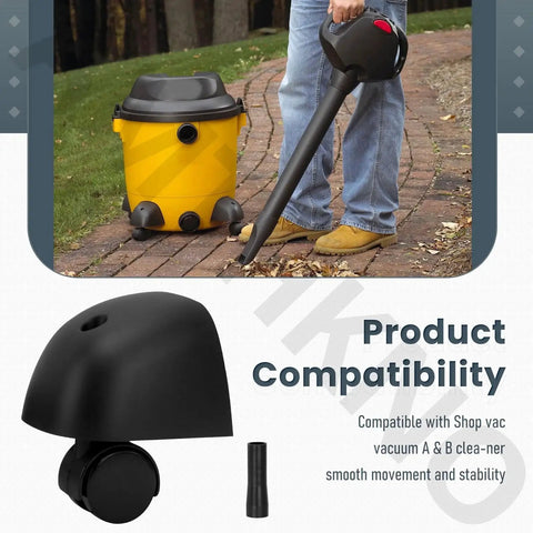 Heavy Duty Caster Wheels With Caster Foot Kit For Shop Vac A And B Cleaners Replacement Parts 8568000 8568009 8568010 8568011 Includes 4 Wheels And Plastic Parts For Smooth Movement And Stable Long Lasting Performance In Busy Workshops with vacuum and compatibility overview
