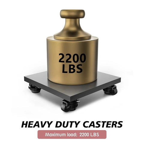 Leveling Casters Set Of 4 For Workbenches, Heavy Duty Stem Caster Wheels With T Nuts, load capacity 2200 lbs weight illustration