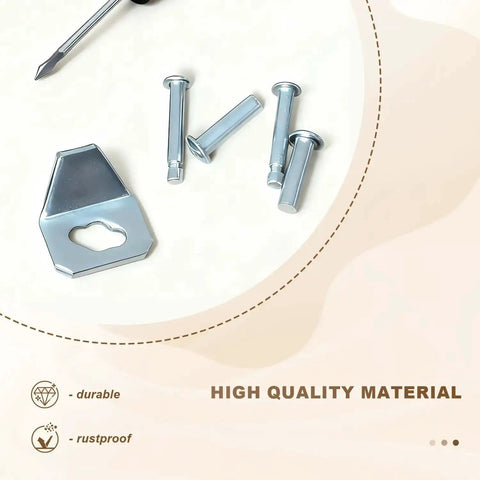Beefed Up Heavy Duty Screen Door Closer Replacement Kit 5 Pack with 4 steel pins, reinforced iron plate, rustproof material