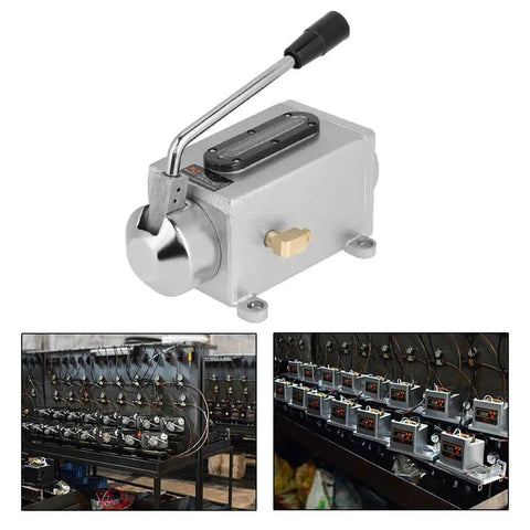 Heavy Duty Lubricating Oil Pump For Lathe And Milling Machines Double Port Manual Oil Oiler With Metal Body Leak Proof Seals