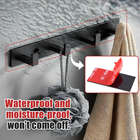 Navona 16Pack Heavy Duty Double Sided Mounting Tape – VHB 5952 Foam Tape used for wall-mounted coat hooks, demonstrates waterproof adhesion.