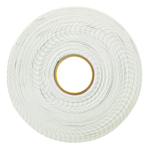 Heavy Duty Double Sided Tape Mega Roll For Painted Drywall Indoor Mounting White Adhesive 3/4 Inch By 114 Feet Industrial Strength