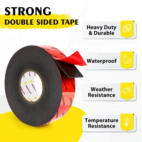 Heavy Duty Double Sided Tape With Acrylic Foam Mounting Tape 1 Inch By 16.4 Feet Waterproof And Strong Two Sided Adhesive