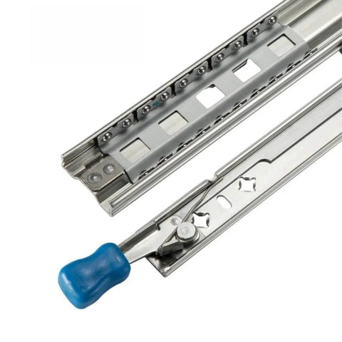 1 Pair Heavy Duty Drawer Slides with Lock 12in 16in 20in 24in 28in 32in 36in 40in 44in 48in 250lb Load Capacity Full Extension Side Mount Ball Bearing