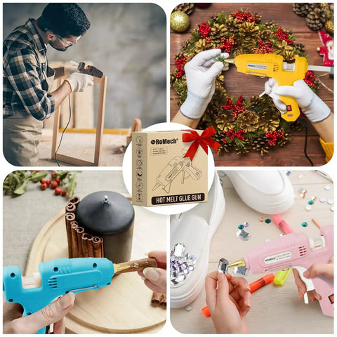 Heavy Duty Dual Power Hot Glue Gun With 60W And 100W Settings, ergonomic design for crafting, DIY, repairs, and industrial use