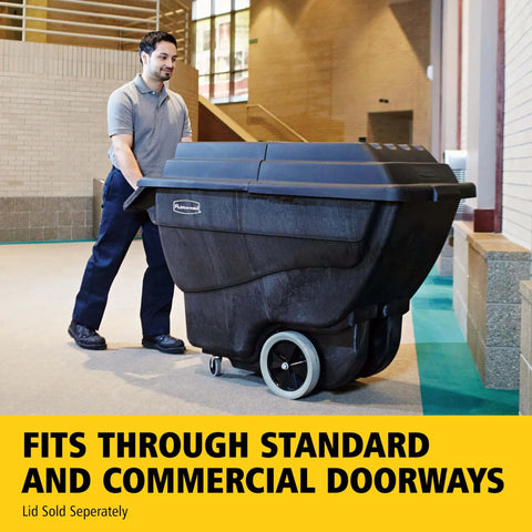 Heavy Duty Tilt Dump Truck Cart For 450 Lb Loads With Wheels Ideal For Trash And Recycling In Construction And Industrial Environments Rubbermaid Commercial Tilt Dump Truck Half Cubic Yard Capacity Through Doors Elevators