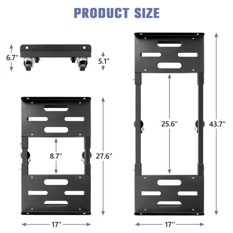 Product dimensions for 2000LBS Heavy Duty Moving Dolly with 6 Swivel Wheels, Furniture Dolly with 100% Thicken Steel Frame
