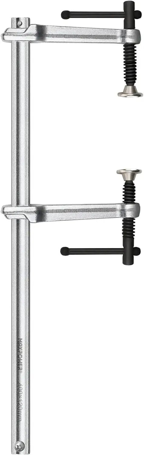 Multifunctional F Clamp 15 3 4 Inch Double Force Bar Clamp For Welding Metalworking And Woodworking, heavy-duty steel design.