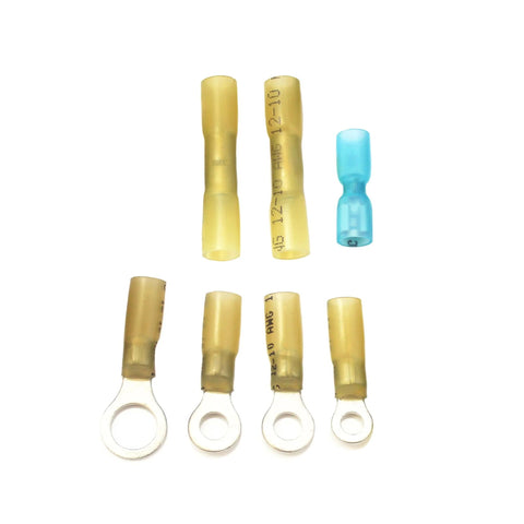 Connectors for Heavy Duty Electric Fan Wiring Kit With Thermostat Relay And Temperature Sensor Switch For Radiator Cooling