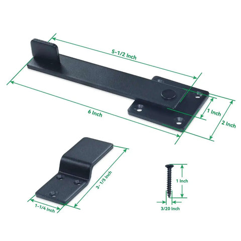 Heavy Duty Flip Fence Gate Latch Lock Set With Screwdriver 2 Pack For Wooden Fences And Barn Doors And Swinging Gates dimensions