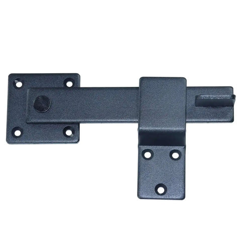 Heavy Duty Flip Fence Gate Latch Lock Set With Screwdriver 2 Pack for wooden fences, barn doors, and swinging gates in black steel