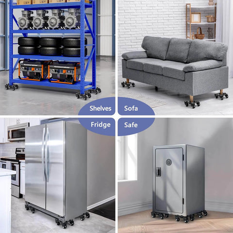 1500 lb heavy duty furniture dolly with anti slip groove design moving sofa, shelves, fridge, and safe on 4 wheel movers