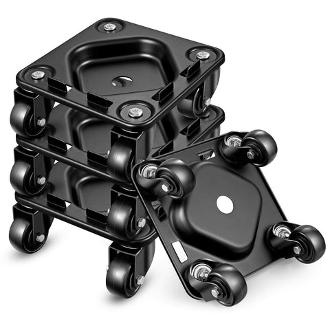Stacked 2000 lb heavy duty furniture dolly with groove design, carbon steel panel movers, anti slip grooves and L shaped baffles, wheels visible