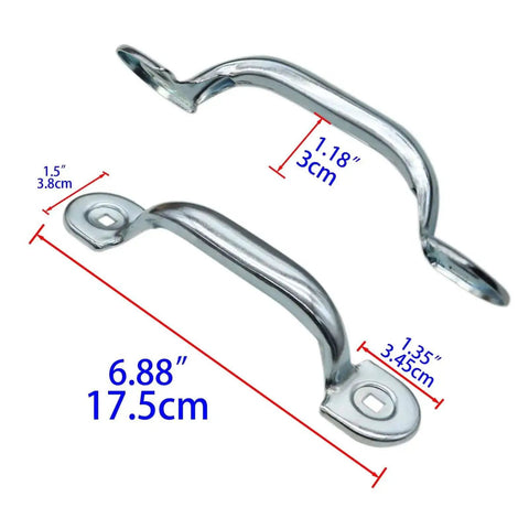 Built Tough Heavy Duty Garage Door Bottom Lift Handle Replacement 2 Pack, solid steel with galvanized finish, corrosion resistant