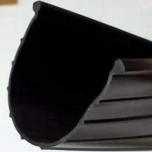 Garage door weather seal profile, black rubber edge for doors