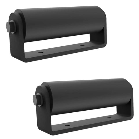 Heavy Duty 2 Pack Slide Gate Guide Roller, 6" Hard Nylon Sliding Rolling Gates Guider with C Post Welded Bracket