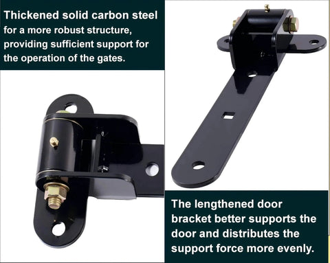 Heavy Duty Gate Hinges 900 Lbs Capacity - 13" Bolt-On or Weld-On Hinges with Built-in Ball Bearings