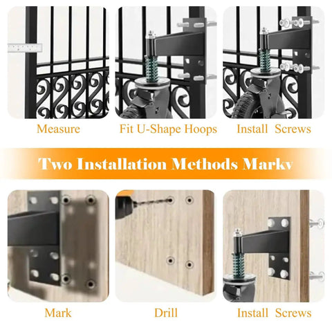 Heavy Duty Gate Wheel 6 Inch For Metal Tube Gates And Wooden Doors With 360 Degree Rotation Spring Loaded Caster installation guide