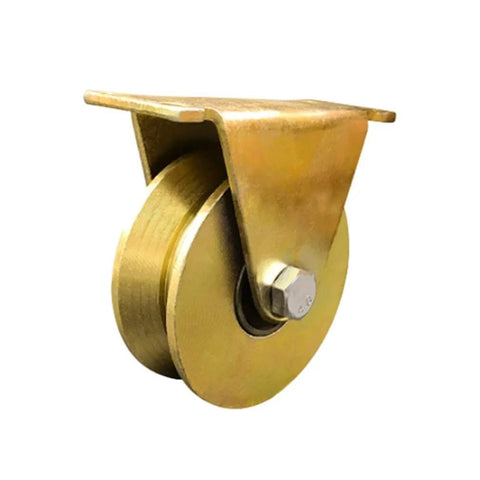 Pulley,Pulley Wheel, 2pc Heavy Duty Rigid Wheels,Sheave Directional Track Roller,Double Bearing,Gold for Industrial Machines,Sliding Door