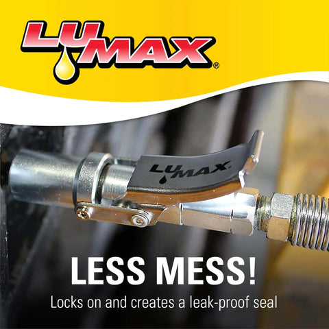 Beefy Heavy Duty Quick Release Grease Coupler 1/8 In NPT 1 Pack With Integrated Non Return Valve attached to machinery
