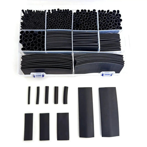 Heavy Duty Heat Shrink Tubing Kit With Ten Sizes And Five Hundred Five Pieces For Wiring And Marine Projects neatly organized