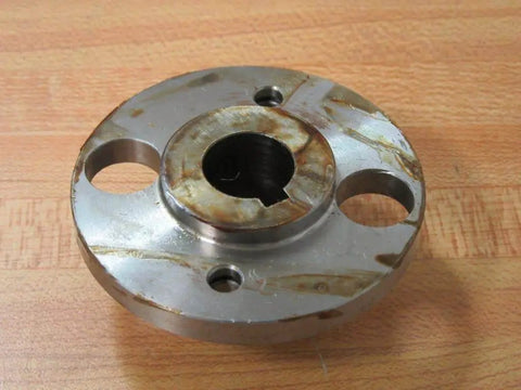 Heavy Duty Hub For Shafts And Conveyors Built To Last With Two And A Half Inch Outer Diameter Five Eighth Inch Bore One Inch Width Ideal For Industrial Power Transmission And Pulleys Model 814412 Rexnord viewed from above.
