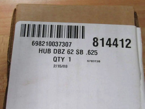 Box label of Heavy Duty Hub For Shafts And Conveyors Built To Last With Two And A Half Inch Outer Diameter Five Eighth Inch Bore One Inch Width Ideal For Industrial Power Transmission And Pulleys Model 814412 Rexnord.