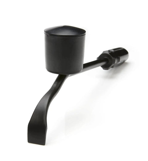 Heavy duty hubcap remover tool for auto mechanics delivers durable steel build, a large rubber hammer face, and a wide pry blade