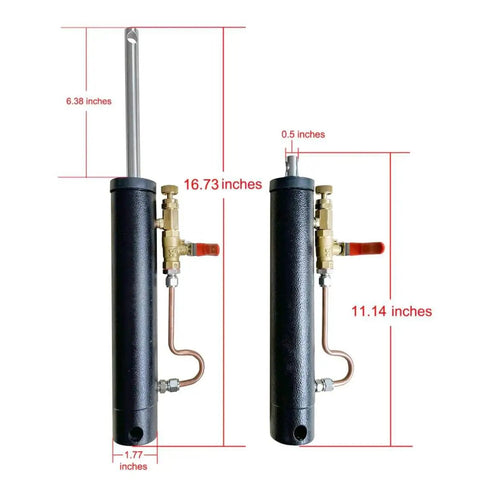 Heavy Duty Hydraulic Cylinder For Metal Bandsaw Replacement From 11.22 In Retracted To 16.92 In Extended with measurements