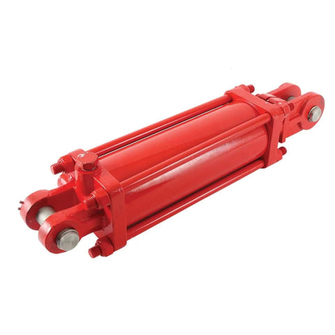 Heavy Duty Hydraulic Cylinder For Tractors 208DB Replacement 2 Inch Bore 8 Inch Stroke Double Acting Tie Rod Cylinder front view