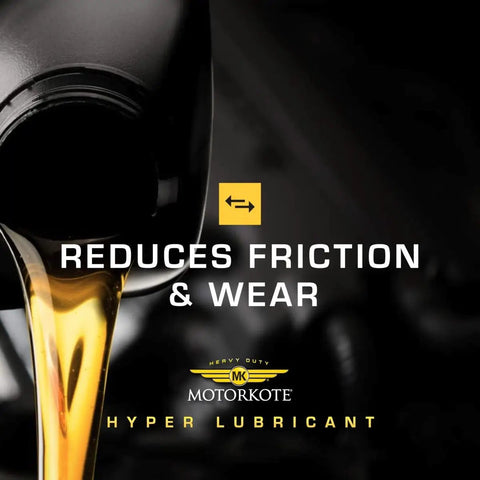 Heavy Duty Hyper Lubricant For Gas And Diesel Engines, 1-Gallon, reduces friction and wear, oil pouring from bottle