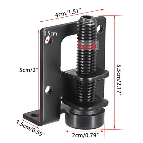 Close-up of Heavy Duty Beefy L Shaped Furniture Leveling Feet With Lock Nuts For Workbenches And Cabinets 16 Piece Adjustable