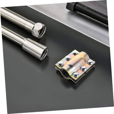 Heavy Duty Leak Repair Clamp Kit for PE PPR Steel and Iron Pipes Quick Install Emergency Leak Sealer shown with metallic components.